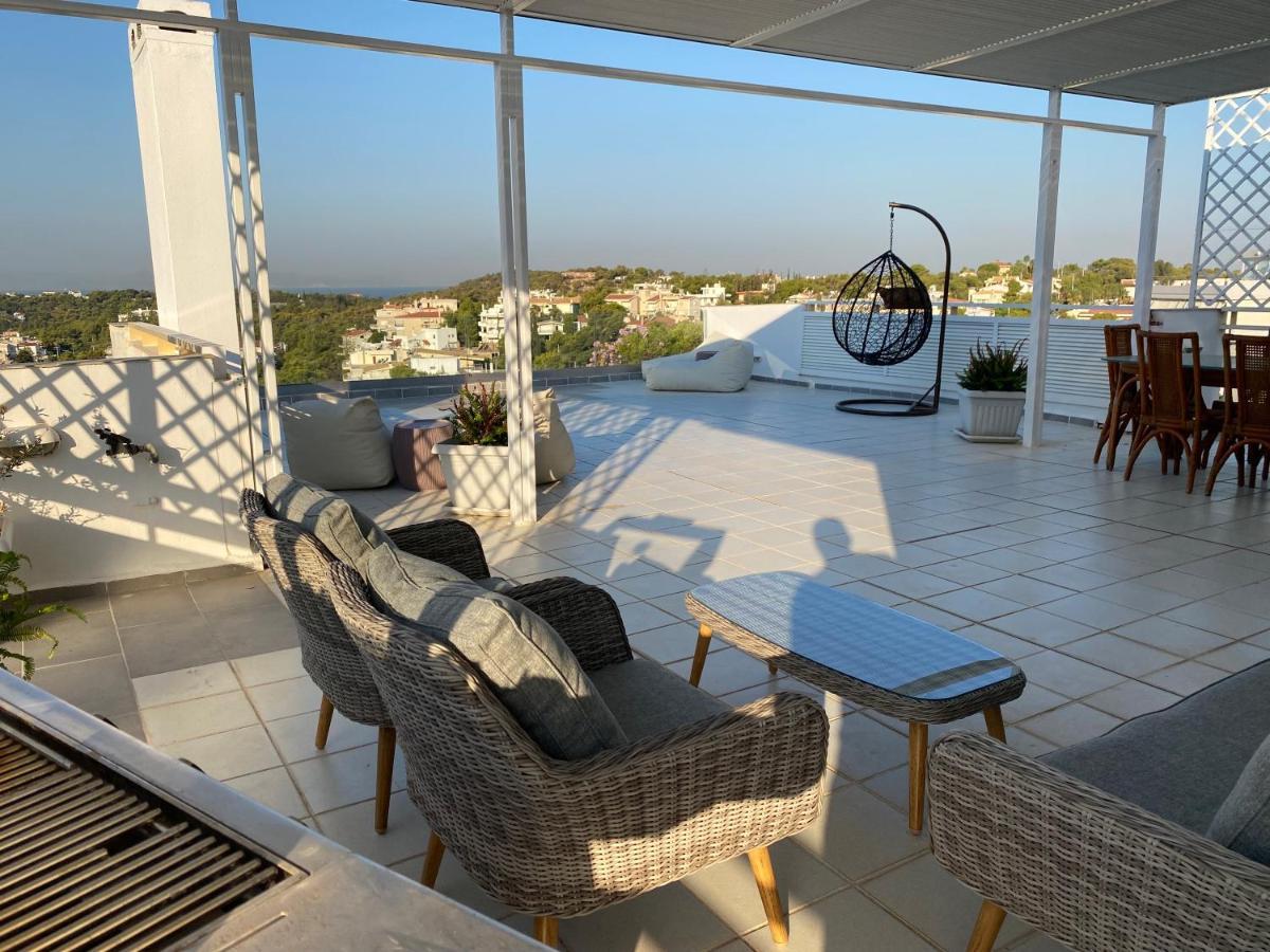 Villasonboard Vouliagmeni Penthouse Veranda Sea-View & Beach Aten Exteriör bild